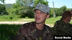 A social-media photo of Maksim Odintsov, one of two soldiers arrested near Crimea by Ukrainian authorities, who accuse them of being military deserters.