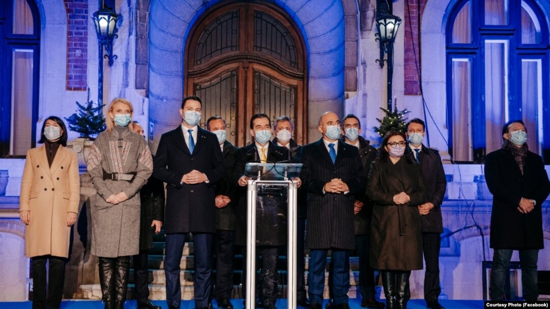 Conducerea PNL în seara alegerilor Parlamentare din decembrie 2020