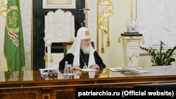 Московський патріарх Кирило під час засідання Синоду РПЦ. Москва, 24 вересня 2021 року