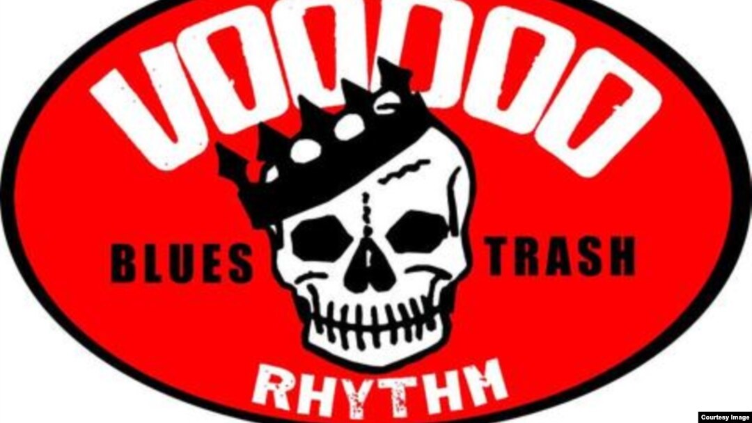 Стикер звукозаписывающего лейбла Voodoo Rhythm, фрагмент