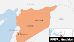 SYRIA, Deir al-Zor - Locator map