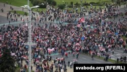 Belarus protestçileri. Minsk, 27-nji sentýabr, 2020