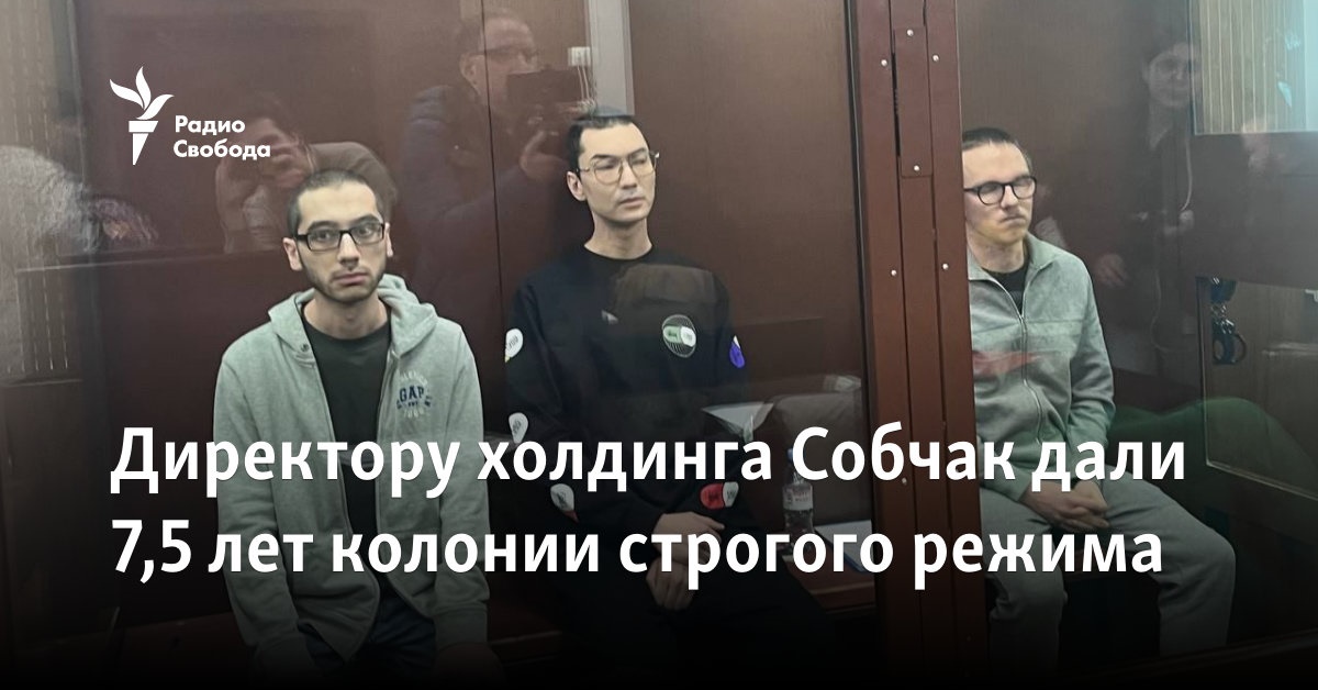 The director of the Sobchak holding was sentenced to 7.5 years in a penal colony