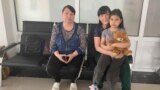 Citizens of Tajikistan in the airport of Osh, Margarita Rasulova, Lyubov Gardieva, Alisa Narmatova - May 28, 2021
