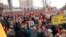 Armenia -- Supporters of Tigran Karapetian, the owner of the closed ALM television, rally in Yerevan, 28Feb2011.