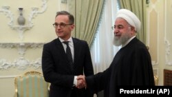 Iranian President Hassan Rouhani and German foreign minister Heiko Maas meeting in Tehran, June 10, 2019