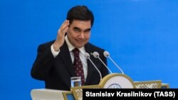 Turkmen President Gurbanguly Berdymukhammedov in 2018