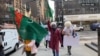 Акция протеста против репрессий в Туркменистане. Нью Йорк