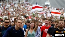 Demonstracije u Minsku, Belorusija, 14. avgust
