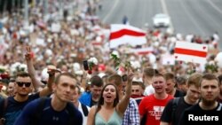 Demonstracije u Minsku, Bjelorusija, 14. august