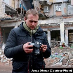 Довидас Панцеровас в селі Миколаївка на передмісті Слов'янська