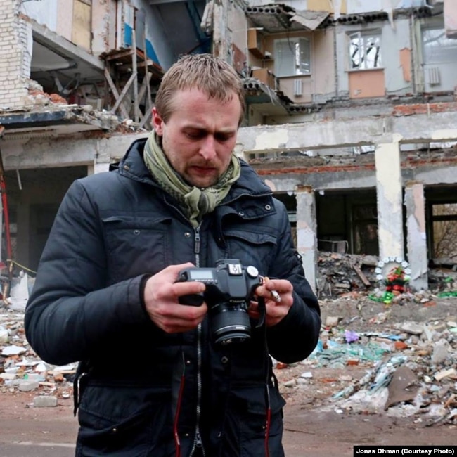 Довидас Панцеровас в селі Миколаївка на передмісті Слов'янська
