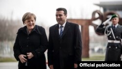 Kancelarja Merkel dhe kryeministri Zaev. Foto nga arkivi