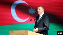 İtaliya. -- Azərbaycan prezidenti İlham Əliyev «Expo Milano 2015» sərgisində çıxış edir, 9 iyul, 2015-ci il
