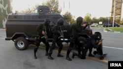 Iran's Special Police Units in street drills to confront protests. 2019