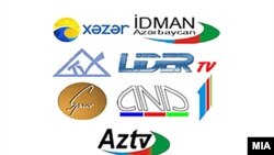 Azərbaycanda fəaliyyət göstərən telekanalların loqotipləri.