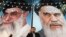 Iranian President Mahmud Ahmadinejad speaks in front of looming posters of Supreme Leader Ayatollah Ali Khamenei (left) and revolutionary leader Ayatollah Ruhollah Khomeini in Tehran. (file photo)