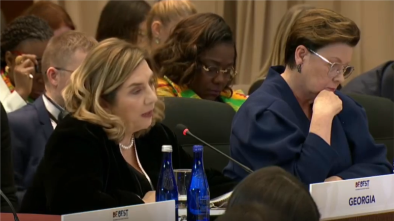 თამარ ბაგრატიონი მელანია ტრამპის ორგანიზებულ სამიტის სამუშაო სესიაზე სიტყვით გამოვიდა