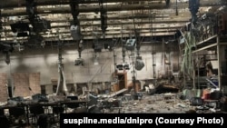 Пашкоджаная ў выніку абстрэлу студыя грамадзкага тэлеканалу «Суспільне. Дніпро», 18 лістапада 2025