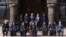 Armenia - Catholicos Garegin II and members of the Supreme Spiritual Council of the Armenian Apostolic Church pose for a photo, Echmiadzin, March 13, 2026.