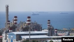 A general view shows a unit of South Pars Gas field in Asalouyeh Seaport, north of Persian Gulf.