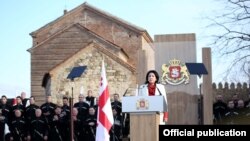 Վրաստանի նորընտիր նախագահ Սալոմե Զուրաբիշվիլիի երդմնակալության արարողությունը, Թելավի, 16-ը դեկտեմբերի, 2018թ.