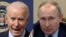 A combo photo of U.S. Presidnet Joe Biden and Russian Presiden Vladimir Putin