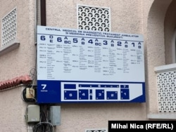 O hartă a clădirilor Centrului Medical de Diagnostic, Tratament Ambulatoriu şi Medicină Preventivă.