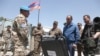 Afghanistan -- Armenia's Defense Minister Seyran Ohanian inspects Armenian troops near Kunduz, 24July 2010.