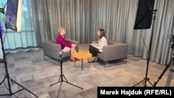 Верховна представниця ЄС із закордонних справ і політики безпеки Кая Каллас дає інтерв'ю Радіо Свобода у Варшаві, Польща, 4 березня 2026 року