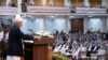 اشرف غنی رئیس جمهوری افغانستان حین سخنرانی در لویه جرگه مشورتی صلح