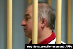 Former Russian military intelligence officer Sergei Skripal at a court hearing in Moscow in 2006.