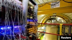 A handout photo of the OPERA detector at the LNGS (Gran Sasso National Laboratory) near L'Aquila, where CERN's particle research took place.