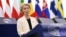 Уршуля фон дэр Ляен падчас выступу ў Эўрапарлямэнце 7 траўня 2025 году