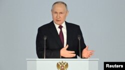 Ruski predsjednik Vladimir Putin u Moskvi, Rusija, 21. februara 2023. 