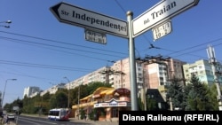 Pe strada independenței din Chișinău