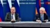 Armenia - Russian Foreign Minister Sergei Lavrov and Armenian Foreign Minister Edward Nalbandian during a joint press conference in Yerevan, 21Nov, 2017