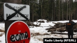 Участок строительства автотрассы Москва-Петербург