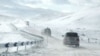 Ձյունածածկ ավտոճանապարհ Հայաստանում, հունվար, 2016թ․