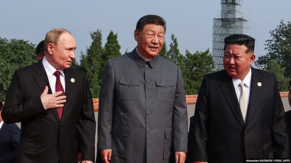 Владимир Путин, Си Дзинпин и Ким Чен-ун в Пекин, 3 септември 2025 г.