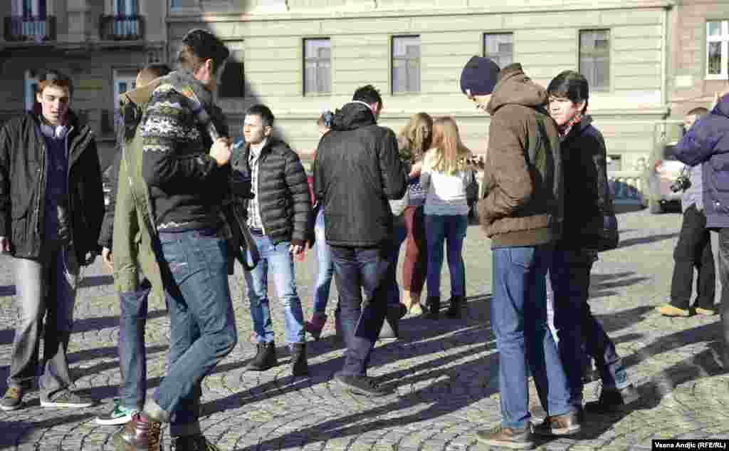 Serbia -Young people from Sandzak region and south Serbia in Belgade, Belgrade, 24Dec2013.