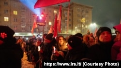 Акцыя да Дня абаронцаў Свабоды Літвы. Вільня, 12 студзеня 2026