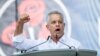 The leader of the Democratic Party of Moldova, Vladimir Plahotniuc, delivers a speech at a rally in Chisinau on June 9.