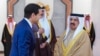 US Secretary of State Marco Rubio (L) speaks with Bahrain's King Hamad bin Isa al-Khalifa following his visit to the Middle East to discuss the interim deal between the US and Iran with Arab Gulf allies, and to attend a meeting by the Gulf Cooperation Council Member States (GCC), at Al-Sakhir Palace, near Zallaq on June 25, 2026.