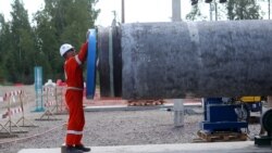 Строительство участка газопровода «Северный поток 2» в Ленинградской области России