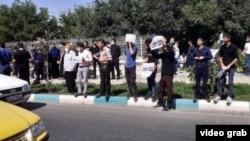 Isfahan--Families of five prisoners sentenced to death in Isfahan gathered in front of Isfahan Prison on July 29, 2020. 