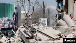 نمایی از ویرانی یک کلانتری در تهران در اثر حملات هوایی اسرائیل