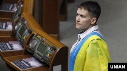 Народний депутат Надія Савченко у сесійній залі Верховної Ради України. Київ, 31 травня 2016 року