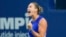 Арына Сабаленка падчас матчу з Кацярынай Аляксандравай на турніры National Bank Open 8 жніўня ў Таронта. (Сабаленка ў выніку прайграла). Фота — John E. Sokolowski / Imagn Images.