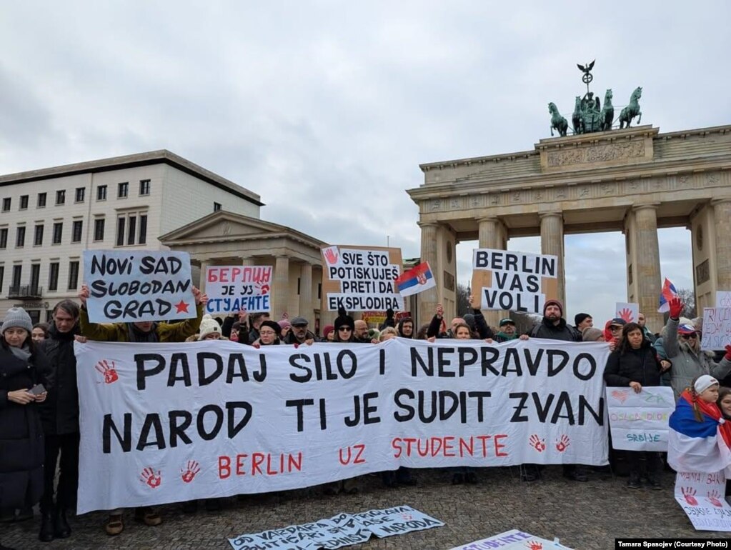 Protestë mbështetëse në Berlin, 1 shkurt 2025.